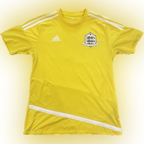 Adidas Soccer Practice Jersey Three Lions United Yellow #6 Size Medium Climacool - Picture 1 of 7